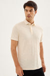 Textured Ivory Polo