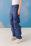 Quirky Ruched Pants - Blue