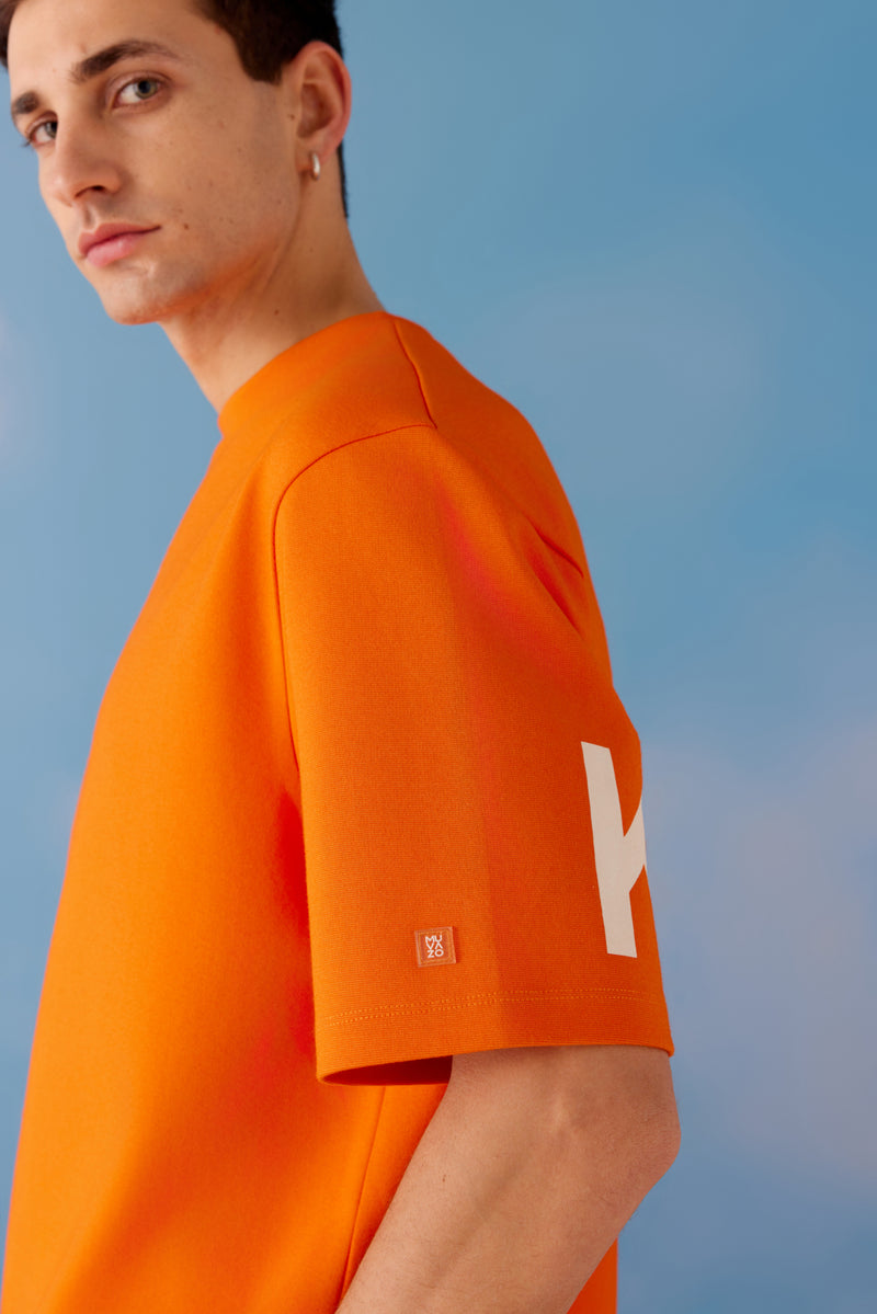 Zen Oversized Unisex Tee - Orange