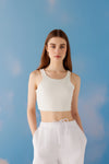 Halter Neck Tank - White