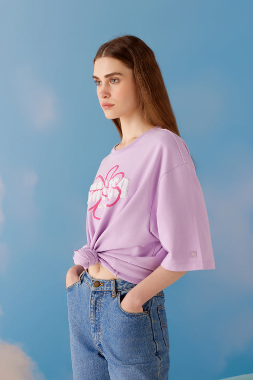 Anomaly Oversized Unisex Tee - Lavender