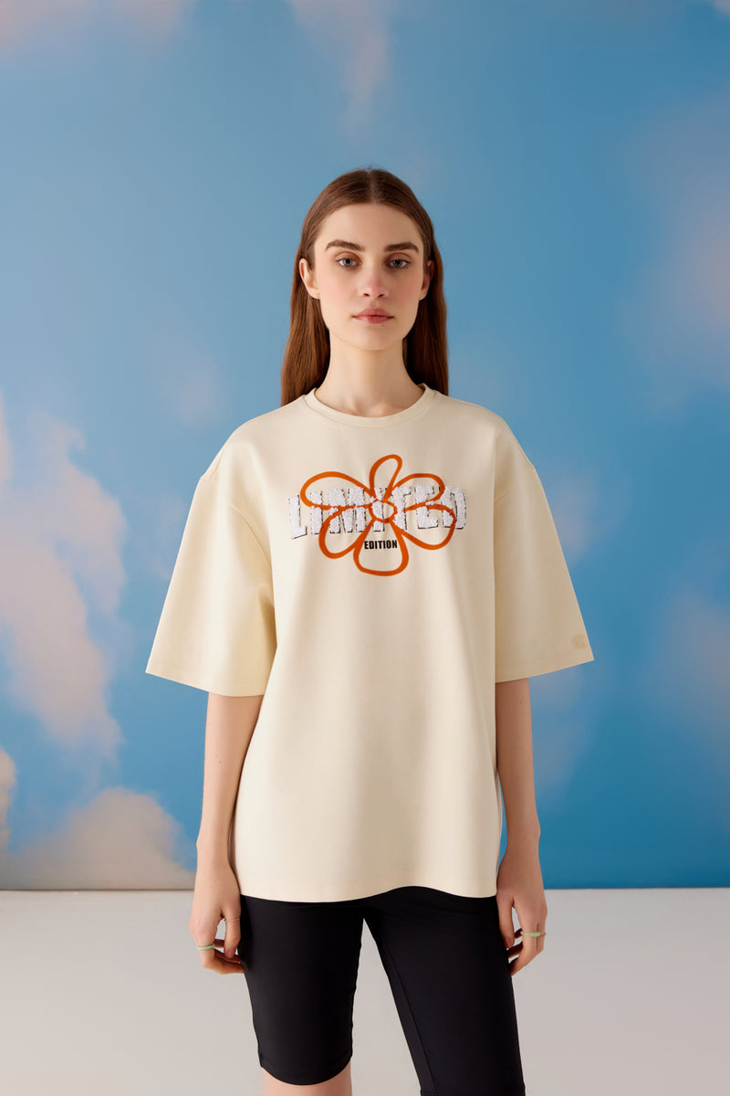 Anomaly Oversized Unisex Tee - Buttermilk