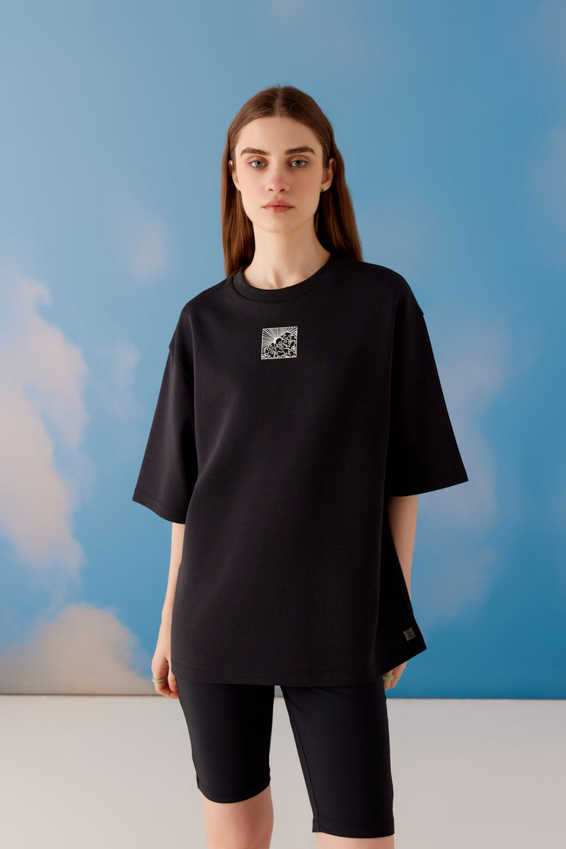 Zen Oversized Unisex Tee - Black