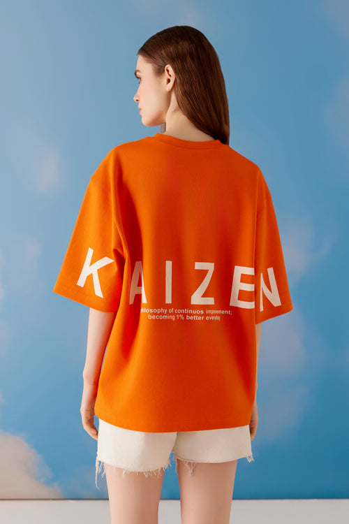 Zen Oversized Unisex Tee - Orange