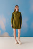 Zipper Sizzle Dress - Olive Green