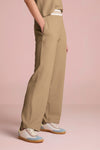 Breezy Texture Pants Co-ord Set - Sand