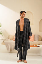 Noire Plaid Robe Co-ord Set