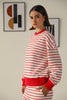 Warm-Hug Fleece Sweat Top - RED