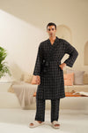 Noire Plaid Robe Co-ord Set