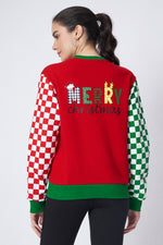 Merry Sleeve Mix-Up Sweatshirt