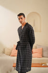 Noire Plaid Robe Co-ord Set