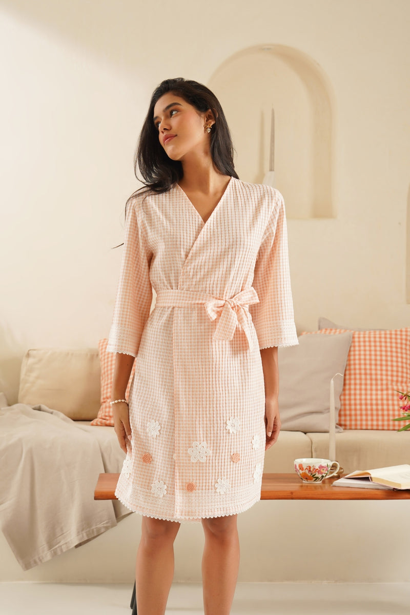 Blossom Gingham Robe Co-ord Set