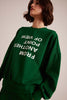 Green Point Of View Oversized Sweatshirt