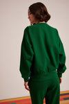 Green Point Of View Oversized Sweatshirt