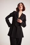 Black Pep'lum Pulse Blazer Set