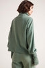 Sage Leaf Zipper Bliss Pullover