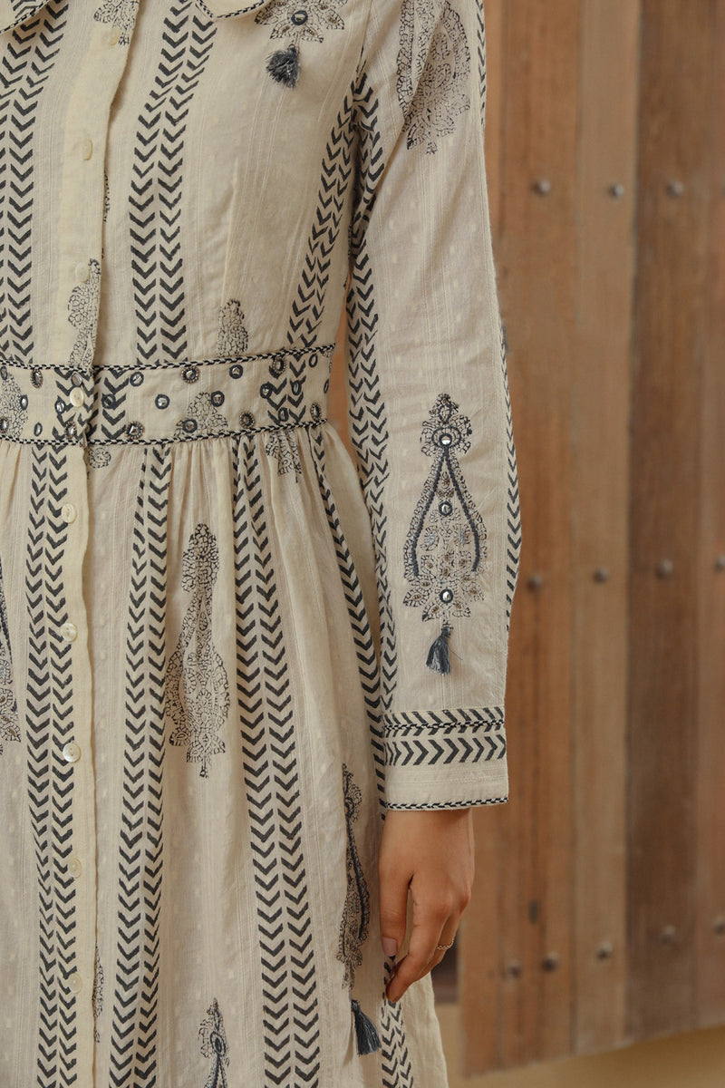 Embroidered Boteh Dress