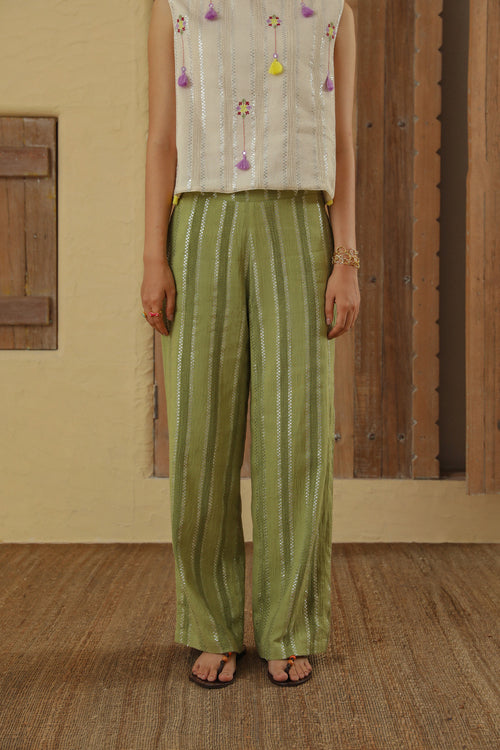 Lurex Weave Pant