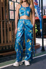 Psychedelic Splash Pant- Satin Sky