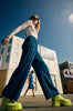 Jazzy Jacquard Pants - Blue