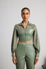 Verdant Vogue Leather Co-ord Set