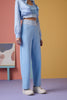 Gro-ove in Grid Pants- Ice Blue