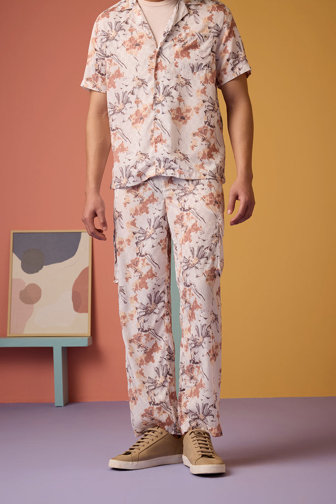 Floral Odyssey Pants - Caramel Brown