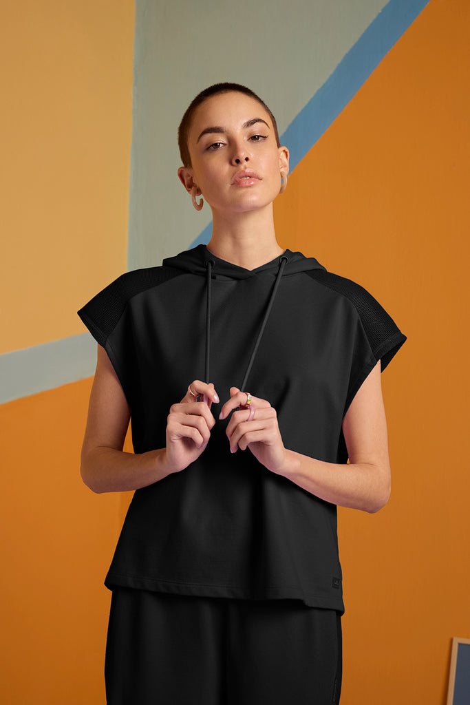 Ethereal Elegance  Top - Black