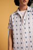 Geo Fusion Shirt - Greyish Blue