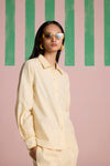 Linen Gathered Sleeve Shirt