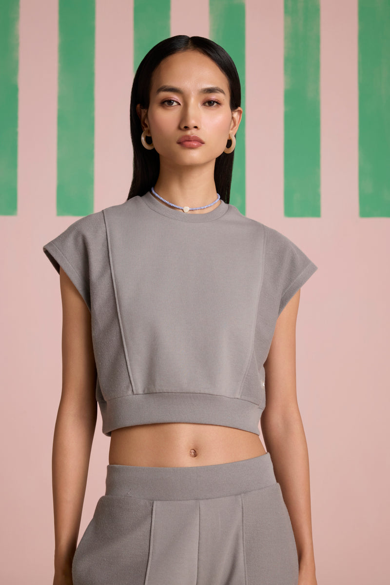 Aeris Panel Top - Circular Grey