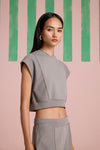 Aeris Panel Top - Circular Grey