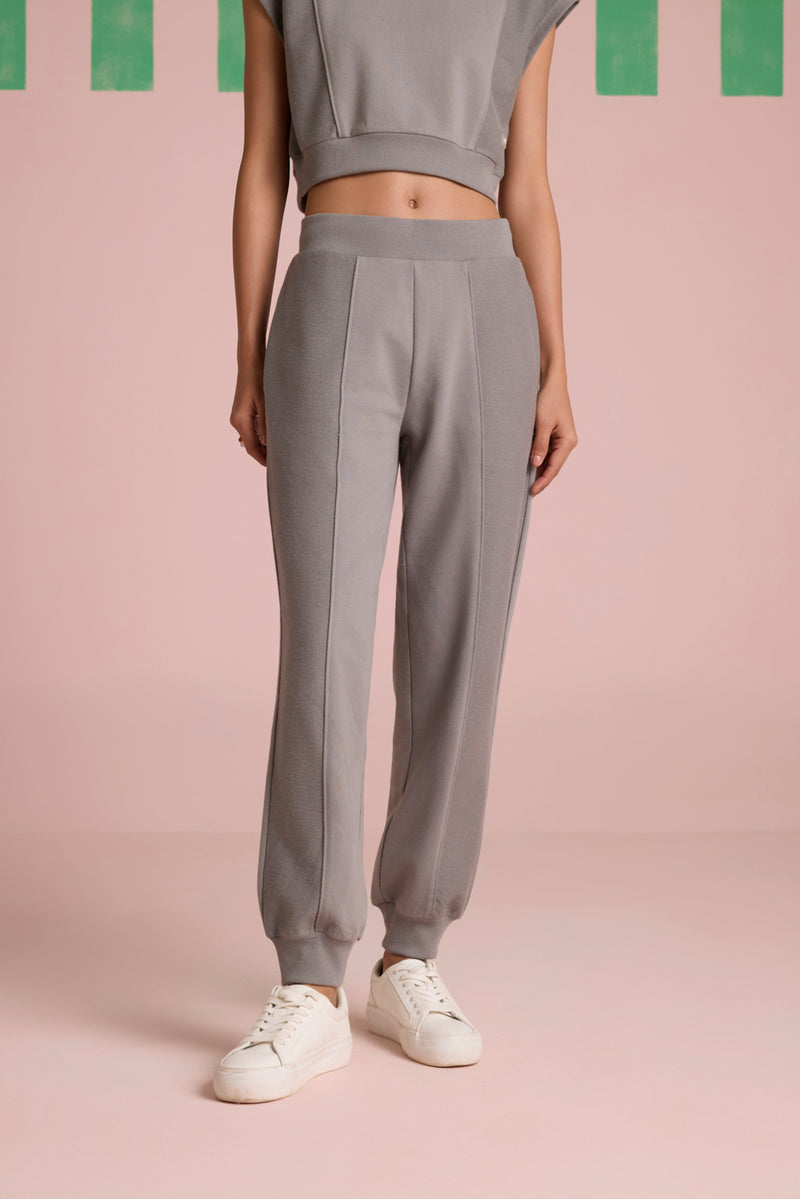 Aeris Panel Co-ord Set - Circular Grey