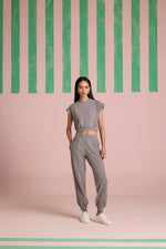 Aeris Panel Co-ord Set - Circular Grey