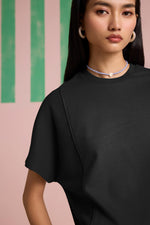 Aeris Panel Sleeve Top - Black