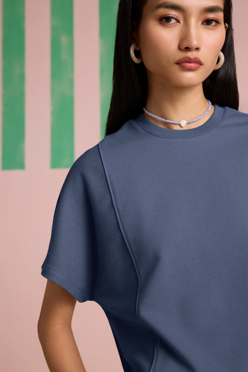 Aeris Panel Sleeve Top - Future Dusk