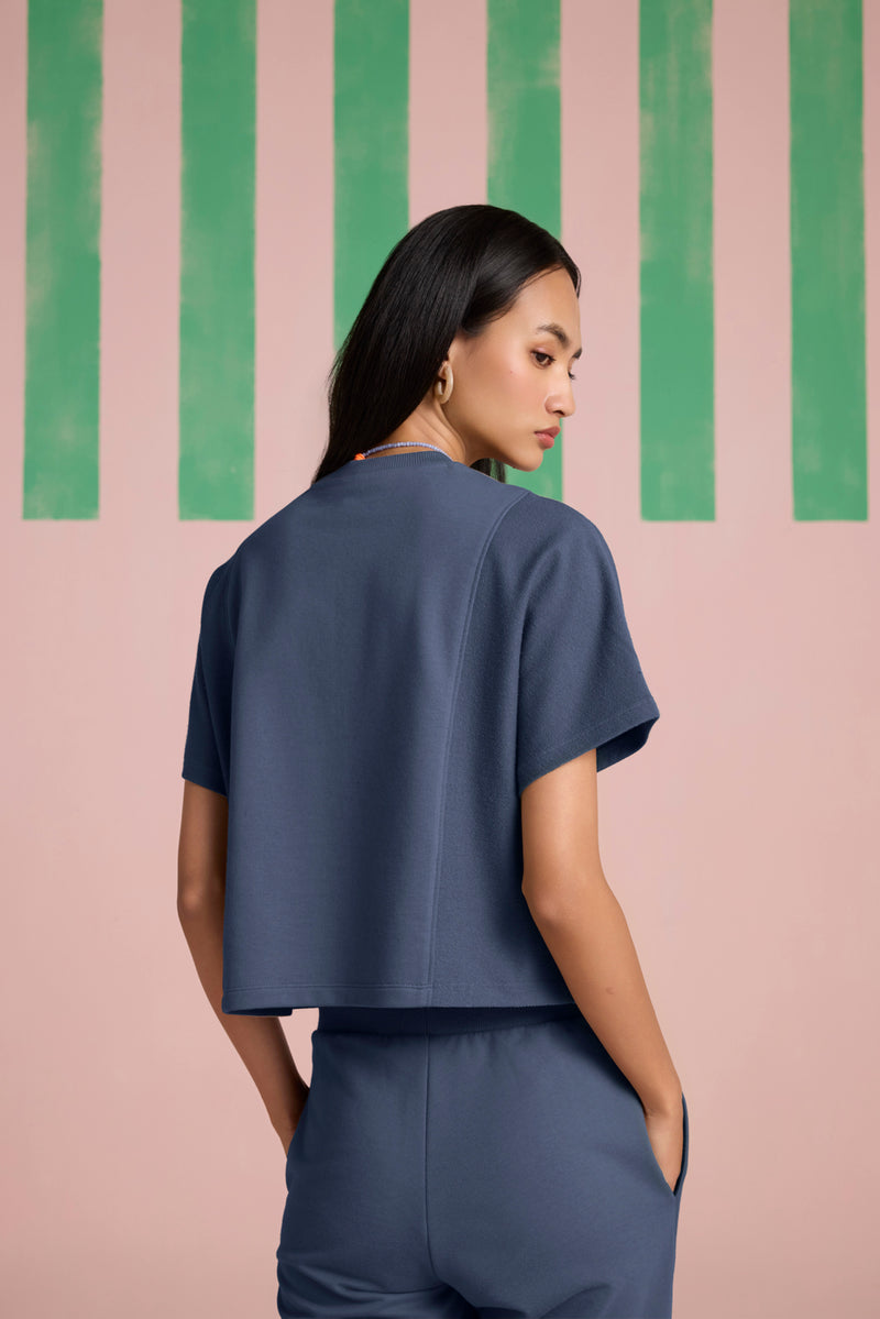 Aeris Panel Sleeve Top - Future Dusk