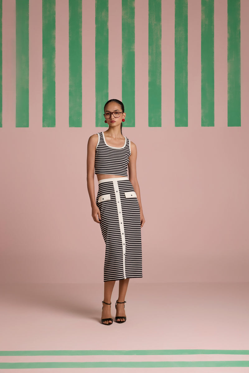 Monotone Muse Ribbed Fitted Co-ord Set