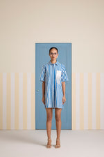 Sea Breeze Pocket'ed Shirt Dress