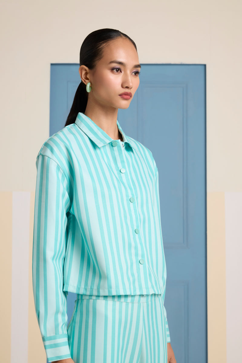 Aqua Stride Overlap Shirt