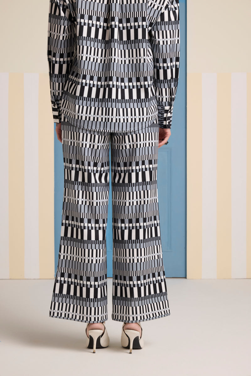 Monotone Maze Shirt Co-ord Set