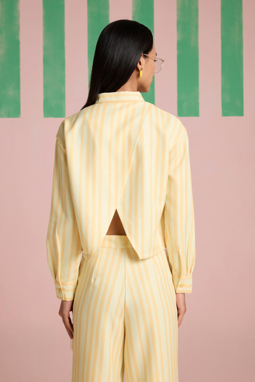 Buttercup Overlap Stripe Shirt