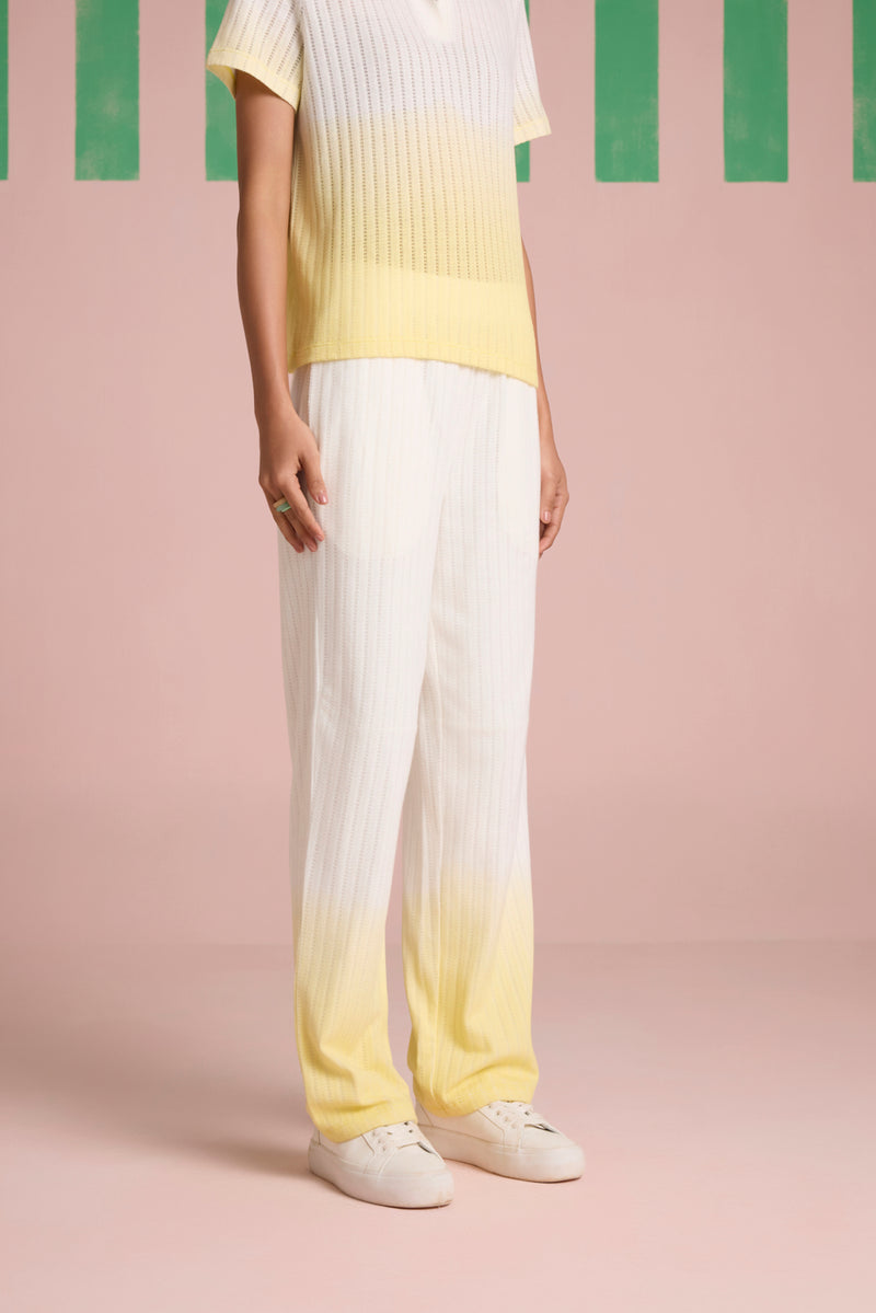 Serene Stitch Ombre Pants - Butter Yellow