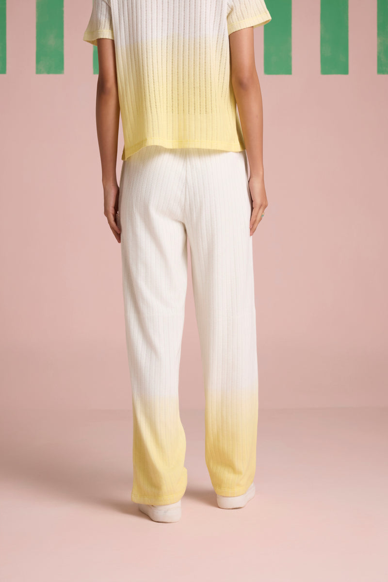 Serene Stitch Ombre Pants - Butter Yellow