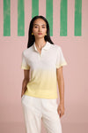 Serene Stitch Ombre Top - Butter Yellow