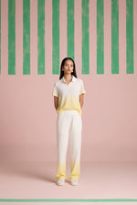 Serene Stitch Ombre Top - Butter Yellow