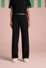 Breezy Texture Pants - Black