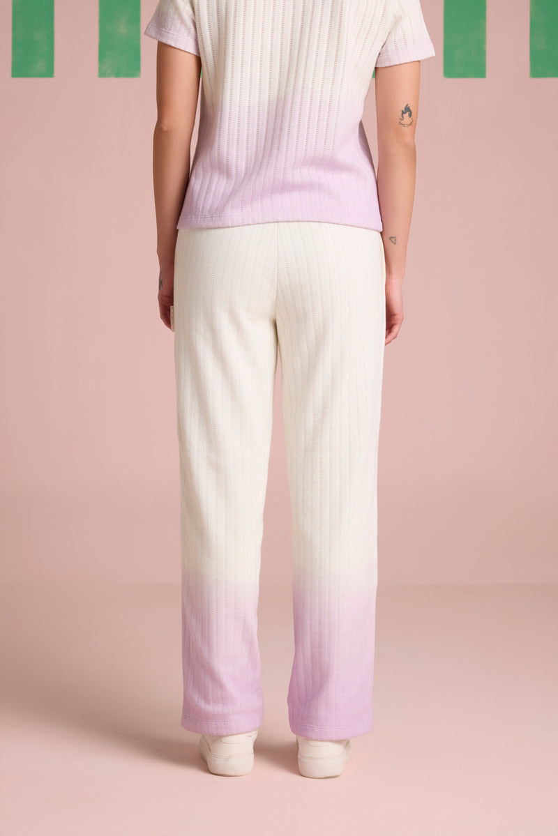 Serene Stitch Ombre Pants - Lilac