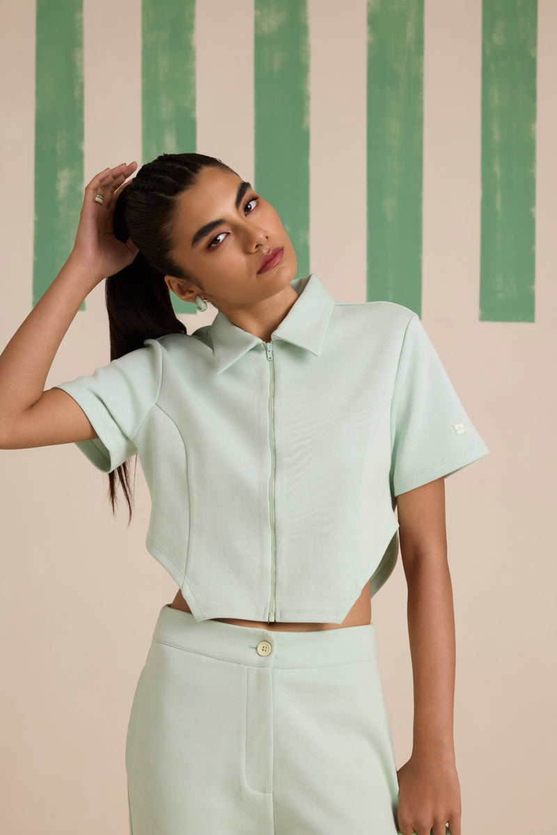 Spruce Slit Co-ord Set - Cool Matcha