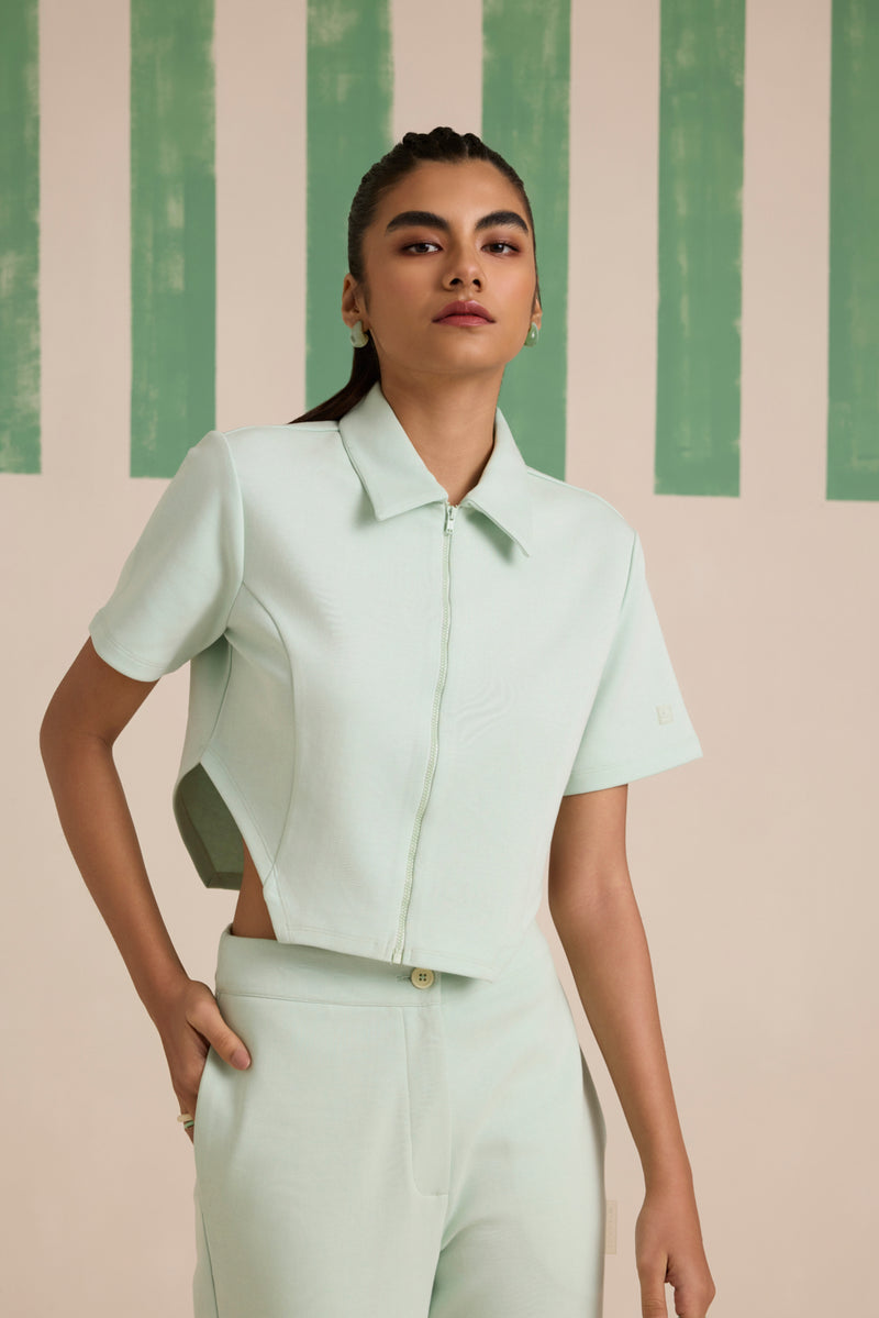 Spruce Slit Co-ord Set - Cool Matcha